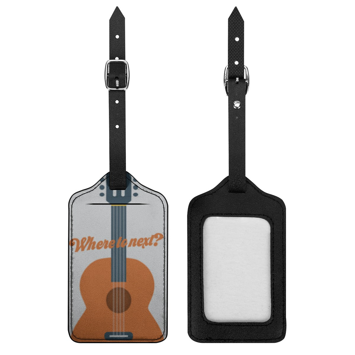 Where to next? Guitar Luggage Tag